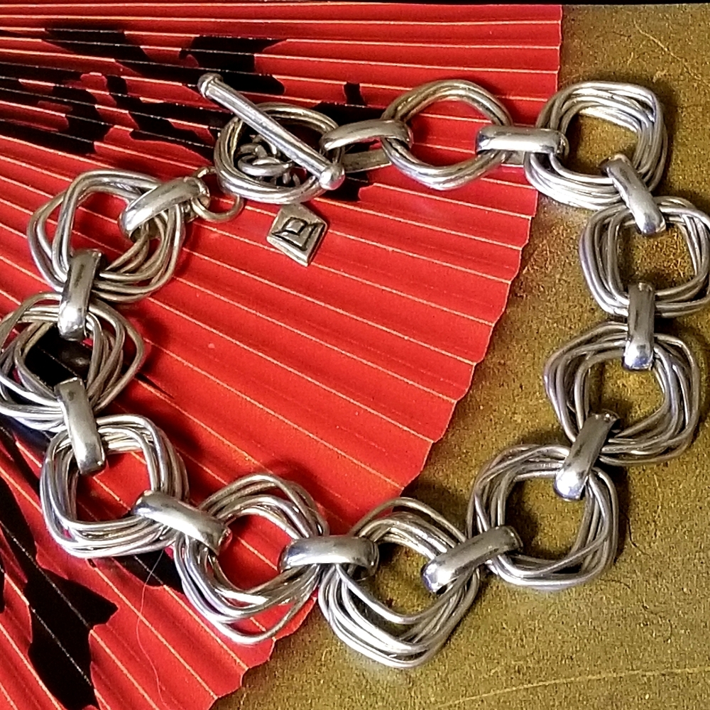 Rare Silpada Sterling Silver Links Bracelet